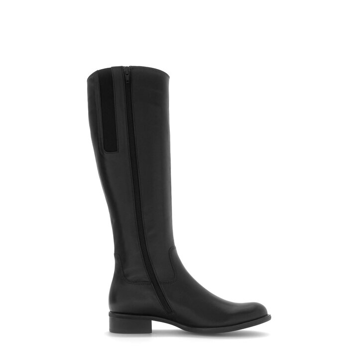 Gabor 8035.03 black S-shaft leather boot, inner side with zip