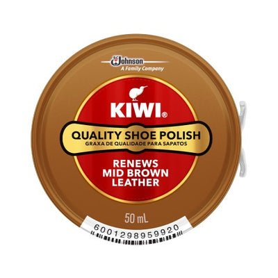KIWI QUALITY MID BROWN SHOE POLISH